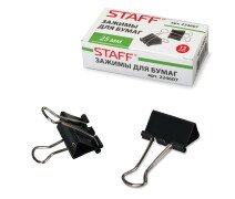 Зажим для бумаг 25 мм STAFF черный