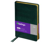 Ежедневник датированный 2026г., А5, 184л., кожзам, Berlingo "xGold", зол. срез, зеленый