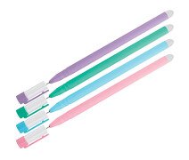 Ручка стираемая гелевая 0,5 мм OfficeSpace "Soda" синяя, антискол. корпус ассорти