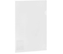 Уголок пластиковый А4 180мкм BRAUBERG UNIVERSAL, прозрачная