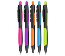 Ручка шариковая 0,7 мм автоматическая Berlingo "Color Zone 2" синяя, корпус ассорти