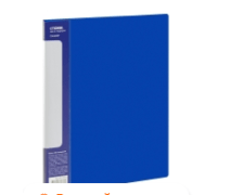 Папка с 20 вкладышами СТАММ "Стандарт" А4, 14мм, 600мкм, пластик, синяя