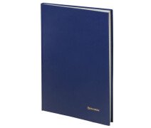 Книга учета 144 л А4 клетка твердая BRAUBERG бумвинил, блок офсет, 200х290 мм, BRAUBERG, синий,
