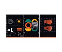 Тетрадь А4 96л. клетка, на гребне BG "Sport format", soft-touch ламинация