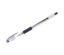 Ручка гелевая 0,7 мм Crown "Hi-Jell Needle Grip" черная, грип, игольчатый стержень