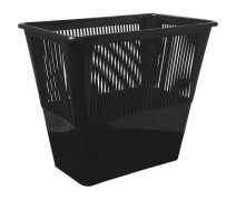 Корзина 12л для мусора Стамм, прямоугольная, сетчатая, черная