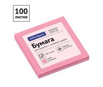 Блок для записи 76*76 мм 100 л OfficeSpace розовый