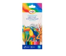 Карандаши цветные Гамма "Классические", 12цв., заточен., картон. упак., европодвес
