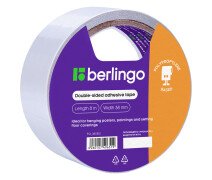 Клейкая двусторонняя лента 38 мм*8 м Berlingo двусторонний на тонкой основе