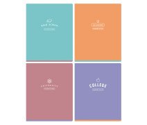 Тетрадь 48 л А5, клетка BG "Academy", soft-touch ламинация Ассорти