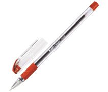 Ручка шариковая 0,7 мм Brauberg "Max-oil" красная, с грипом, на масляной основе