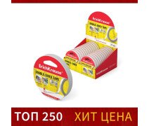 Клейкая двусторонняя лента 12 мм х 10 м ErichKrause полупрозрачная