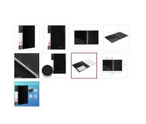 Папка на 4 кольцах, ширина 25 мм, BRAUBERG EXTRA, до 170 листов, ЧЕРНАЯ, 0,7 мм