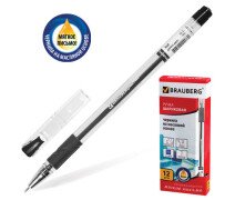 Ручка шариковая 0,7 мм BRAUBERG "Max-oil" черная с грипом, на масляной основе