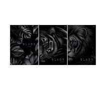 Тетрадь А4 96л,клетка BG "Just black", soft-touch ламинация