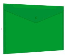 Папка-конверт на кнопке 150 мкм А4 BRAUBERG UNIVERSAL, до 100 листов, зеленая
