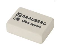 Ластик 26*18*8 мм, Brauberg "Ultra Square", белый, каучук