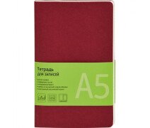 Тетрадь 40 л А5 Office Style клетка скоба бордо, тониров. листы