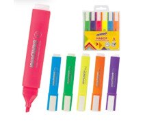 Набор текстовыделителей ЮНЛАНДИЯ 6 шт., АССОРТИ, "COLORSTAR", линия 1-4 мм