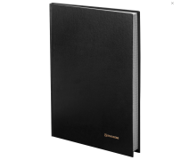 Книга учета  96л А4 Brauberg, офсет, обл.бумвинил, клетка, черная