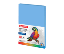 Бумага цветная А4 BRAUBERG, 80 г/м2, 500 л., интенсив, синяя, для офисной техники