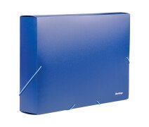 Папка-короб архивный 50 мм Berlingo на резинке, А4,700мкм, синяя