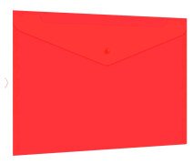 Папка-конверт на кнопке 150 мкм А4 BRAUBERG "UNIVERSAL", до 100 листов, красная