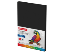 Бумага цветная BRAUBERG, А4, 80 г/м2, 100 л., ЧЕРНАЯ, интенсив, для офиса, хобби и творчества