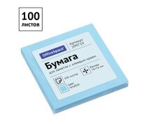 Блок для записи 76*76 мм OfficeSpace, 100л., голубой