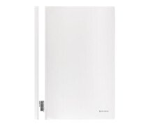 Папка скоросшиватель А4 Brauberg пластик, прозрачный верх, 130/180 мкм, белый