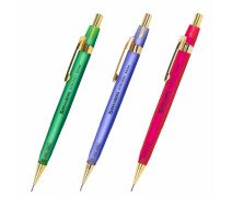 Карандаш механический 0,5 мм, HB, BRAUBERG EXTRA GOLD, ластик, корпус SOFT TOUCH, ассорти