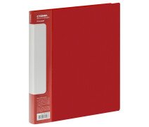 Папка на 2-х кольцах 40 мм СТАММ А4, 700мкм, "Стандарт"красная