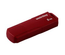 Память Smart Buy "Clue" 8GB, USB 2.0 Flash Drive, бордовый