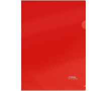 Уголок пластиковый А4 180 мкм, СТАММ, пластик, непрозрачная,красная