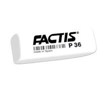 Ластик 56*20*9 мм, FACTIS P 36 (Испания), белый, прямоугольный, скошенные края, CPFP36B