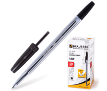 Ручка шариковая 1 мм BRAUBERG "Line",цвет черный