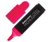 Маркер текстовый Brauberg Contract 1-5 мм розовый, скошенный наконечник