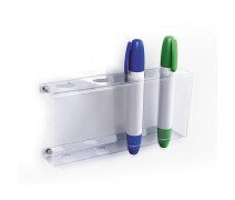 Держатель магнитный для 4 маркеров для доски (85х160 мм), прозрачный акрил, BRAUBERG, РОССИЯ