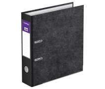 Папка-регистратор 80 мм Berlingo "Hyper", мрамор, с карм. на корешке, нижний метал. кант, черная
