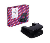 Дырокол до 25 листов, Attomex,металлический форматная линейка, чёрный