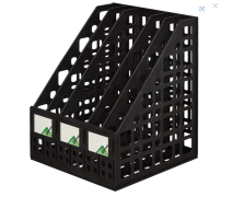 Лоток вертикальный для бумаг Стамм пластиковый черный 5 отделений 245мм