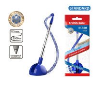 Ручка на подставке шариковая ErichKrause R-301 Desk Pen, узел 1.0 мм, чернила синие