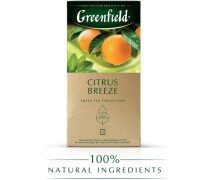 Чай Гринфилд Citrus Breeze 1,5 г, 25 пак. зел. с аром. сиц.цитруса, мяты