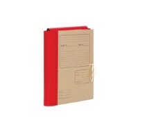 Папка для бумаг архивная А4 (225х310 мм), 80 мм, 4 завязки, крафт, корешок - бумвинил