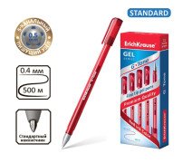 Ручка гелевая ErichKrause G-Tone, узел 0.5 мм, чернила красные