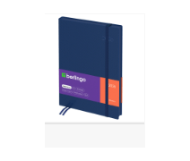 Ежедневник датированный 2026г., А5, 184л., кожзам, Berlingo "Western", синий, с резинкой