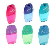 Точилка 1 отверстие с контейнером Maped Shaker, микс