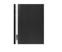 Папка-скоросшиватель пластик. СТАММ А4, 160мкм, черная с прозр. верхом