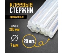 Стержни клеевые ТУНДРА, 7×200 мм, 20 шт