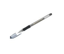 Ручка гелевая 0,7 мм, Crown, "Hi-Jell Grip" черная, с резинкой